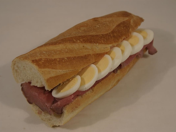 1/3 stokbrood rosbief/ei